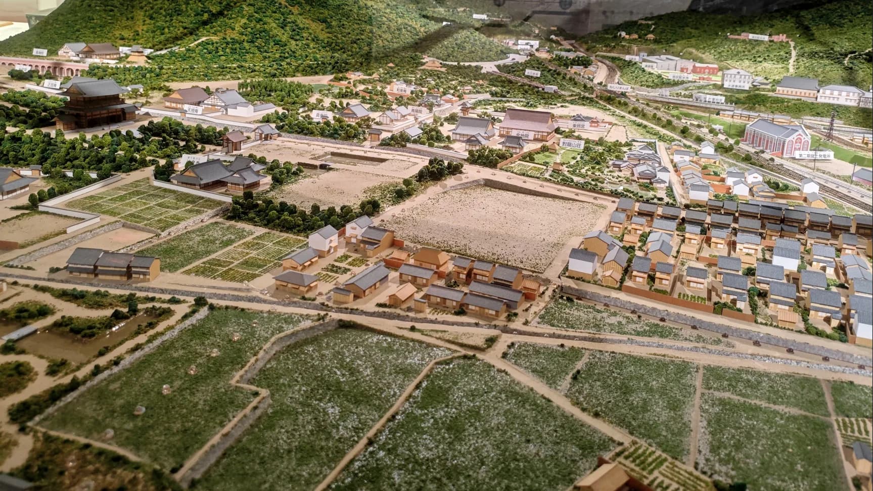 a diorama of Biwa Canal